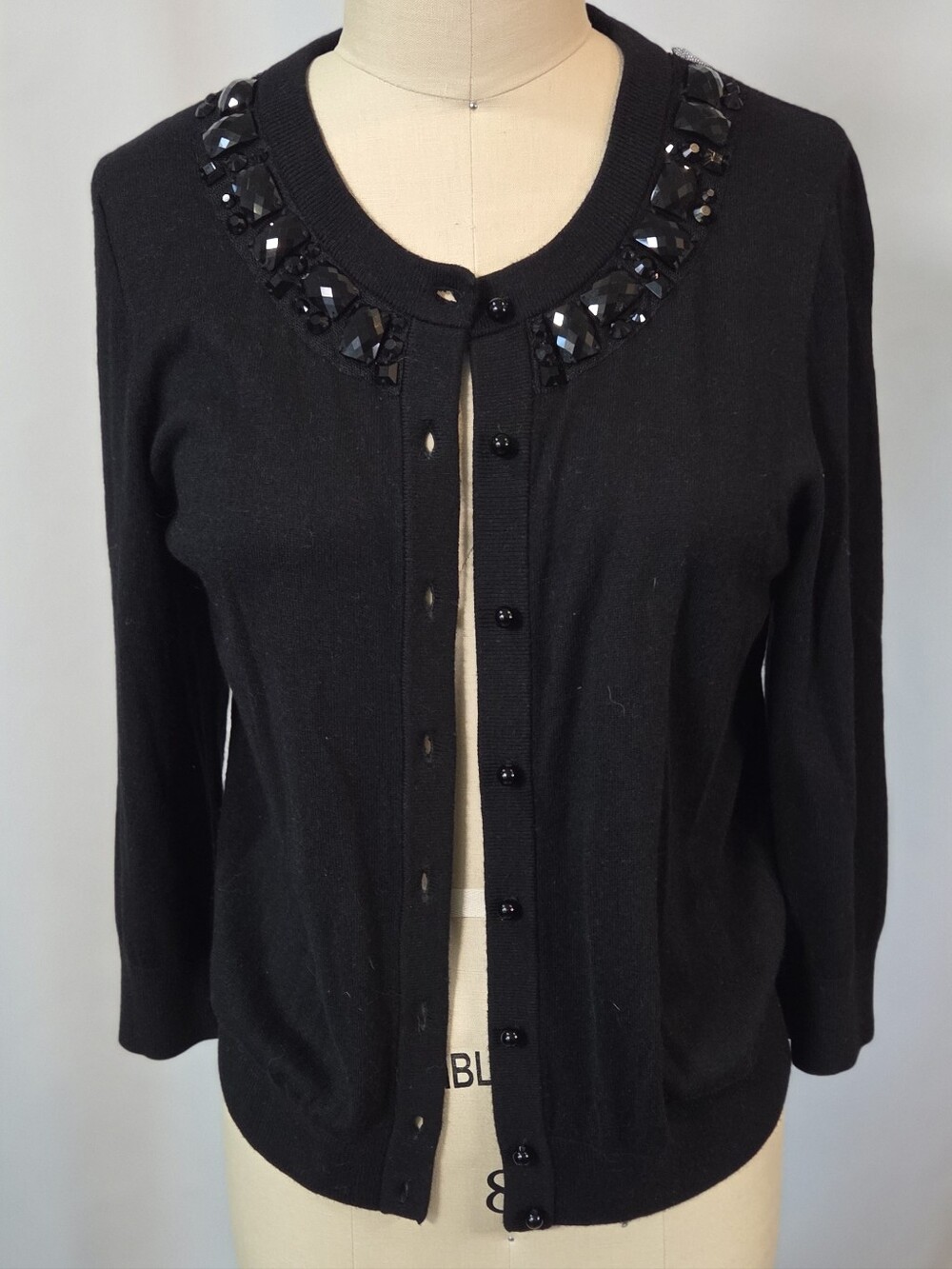 Kate Spade New York Rio Embellished 3/4 Sleeve Cardigan Size Medium